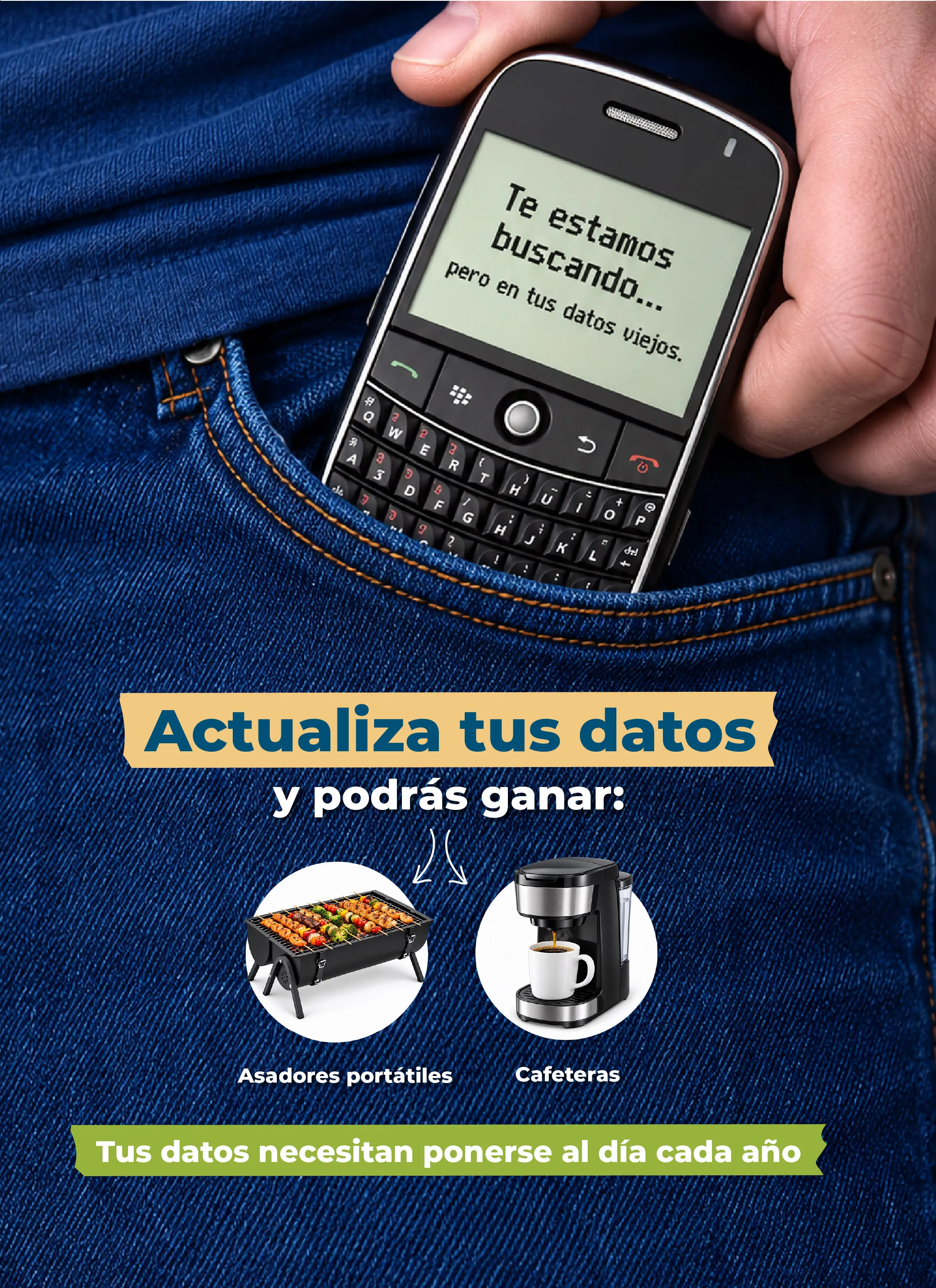 Actualiza tus datos y participa por asadores portátiles y cafeteras